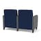 Lesro Siena Lounge Reception 2 Seat Tandem Seating, Black, MD Ink Back, MD Ink Seat, RS Echo Arm Panels SN2103 - alternate 3
